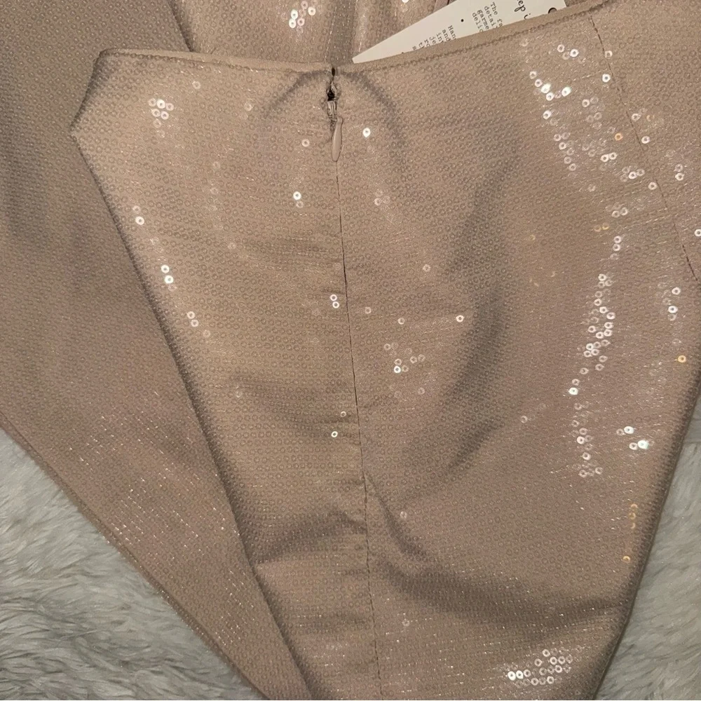 A New Day Sequin Beige Mini Skirt